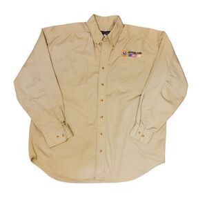Nascar 76 Official Fuel Of Nascar Long Sleeve Button Up Shirt Size XL
